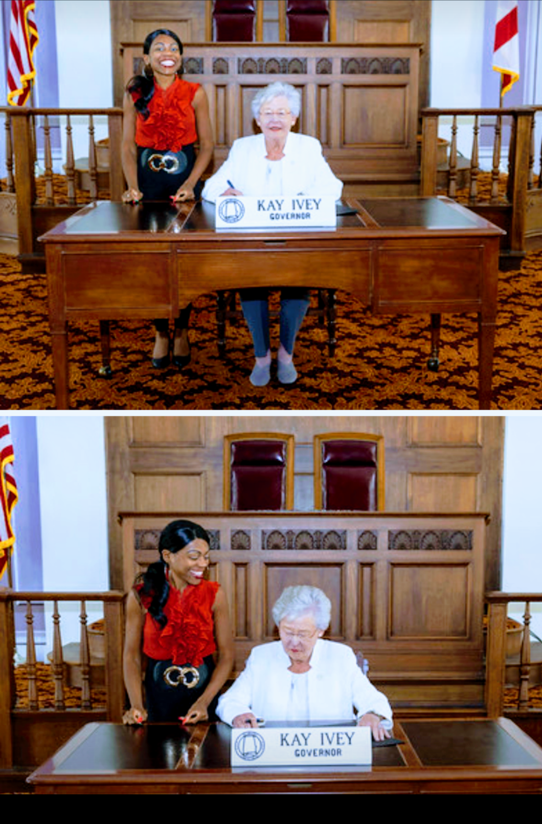 Activist Greshun De Bouse, Governor Kay Ivey