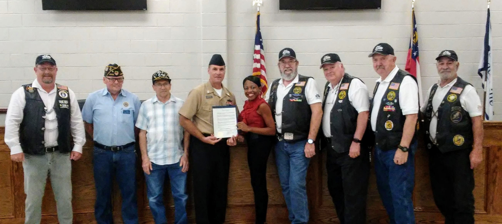 Activist Greshun De Bouse, Mayor Martinez, American Legion